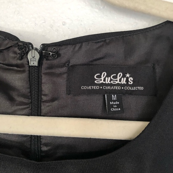 LuLu’s formal a-line black dress size medium - Picture 3 of 8